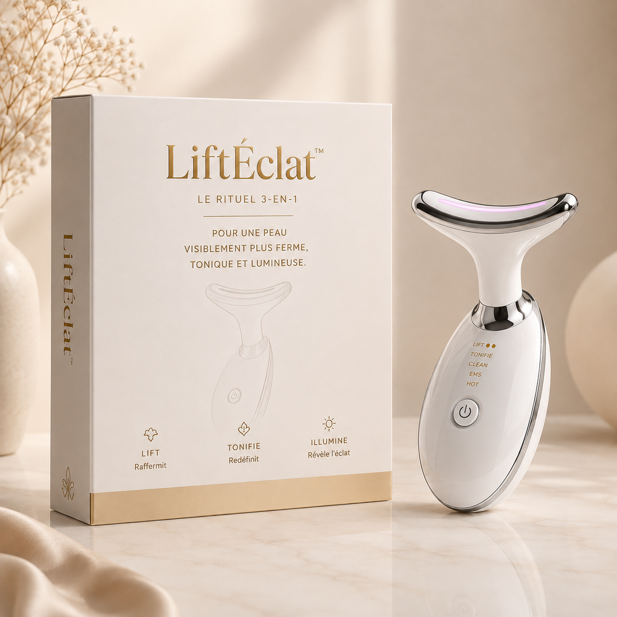 LiftÉclat 3-in-1 Mini-Gerät zur Gesichtsstraffung